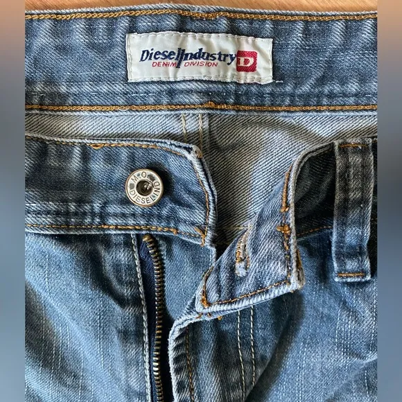 Y2K Diesel Industry Denim Division Blue Jeans Boyfriend Straight leg Mens 38
