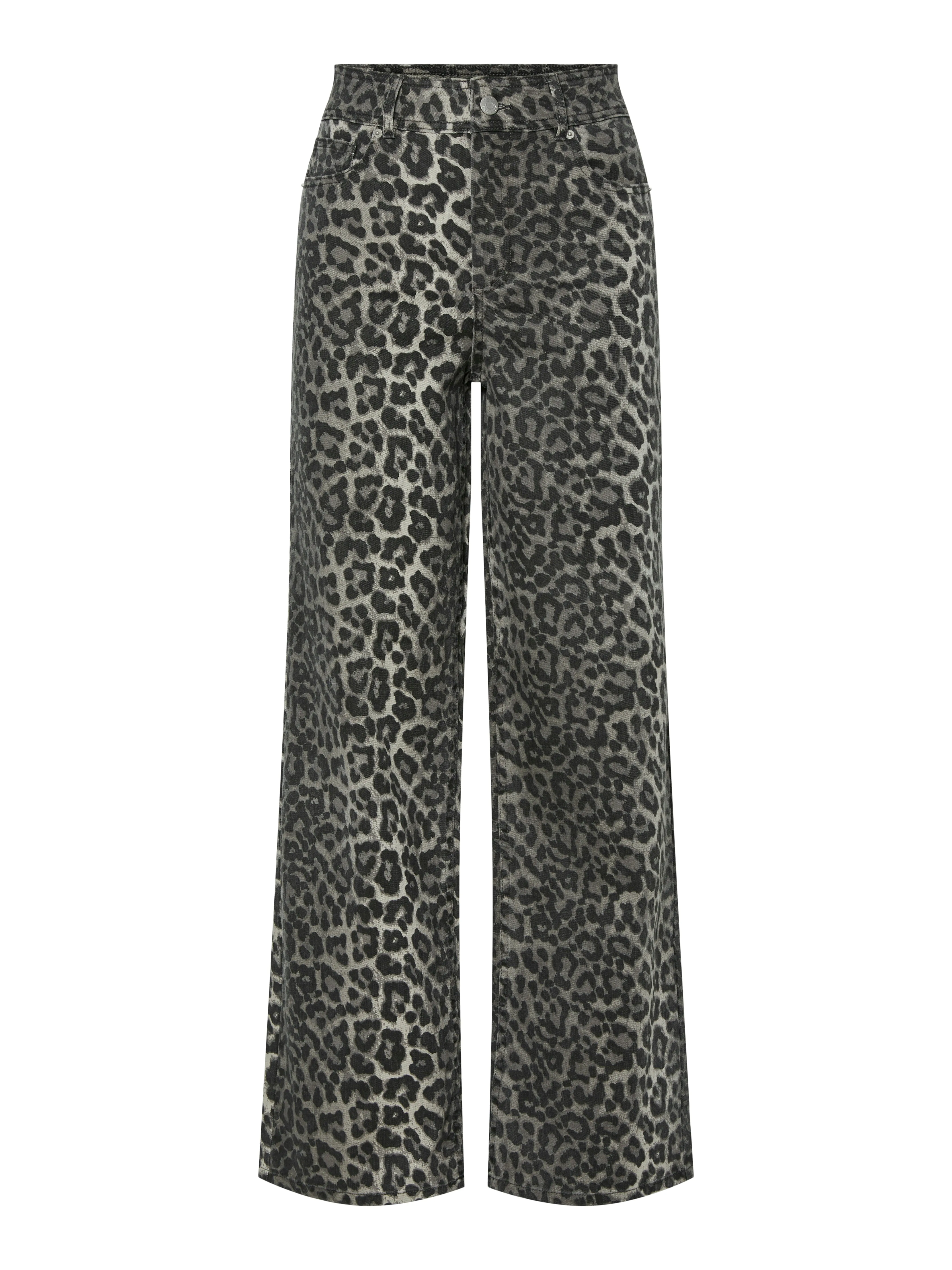 YAS Leonora jeans black leopard